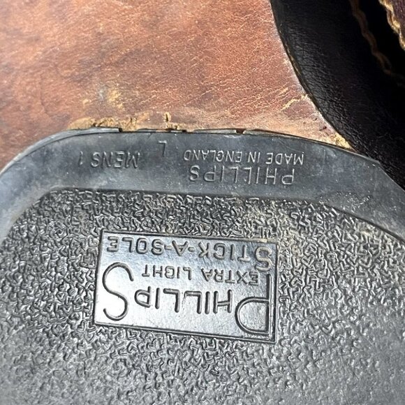 Vintage Brown Woven Leather Upper Lace Up Derby Shoes 12 - Picture 14 of 14